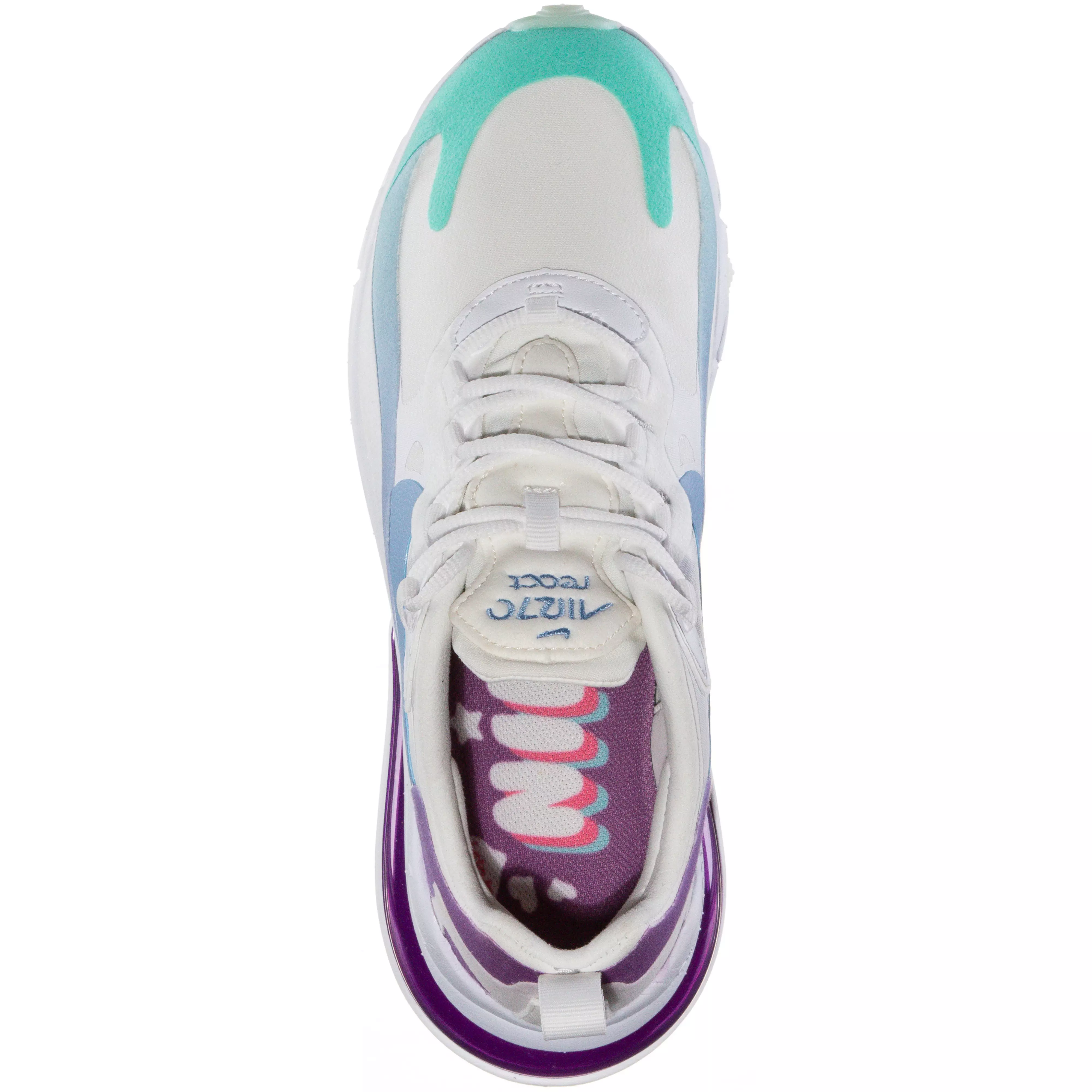 Nike Air Max 270 React Sneaker Damen White Light Blue Aurora Green Im Online Shop Von Sportscheck Kaufen