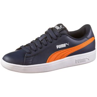 PUMA Smash Sneaker Kinder peacoat-firecracker-puma white
