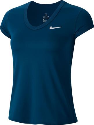 Nike Court Dri-FIT Tennisshirt Damen valerian blue-white
