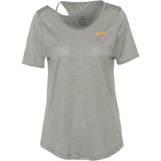 Nike Runway Funktionsshirt Damen particle grey-htr-laser orange