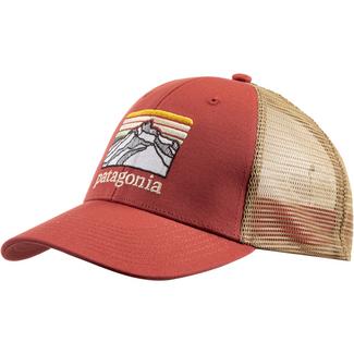 Patagonia Line Logo Ridge Lopro Trucker Cap spanish red