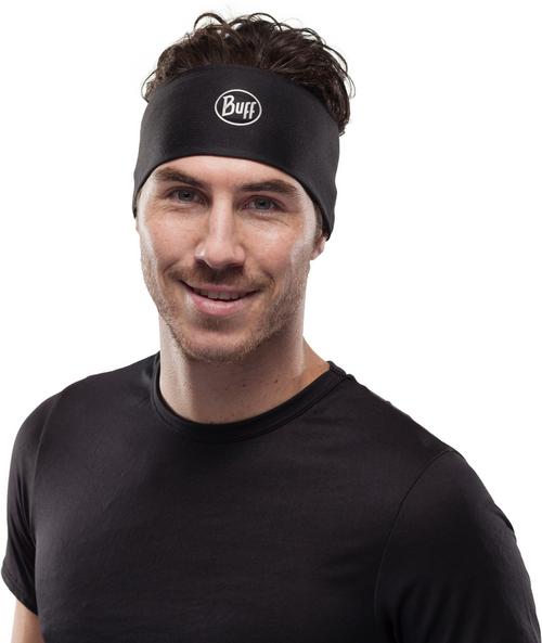 Rückansicht von BUFF COOLNET UV Stirnband solid black