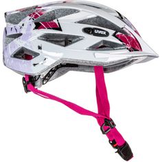 Rückansicht von Uvex air wing Fahrradhelm Damen white-pink