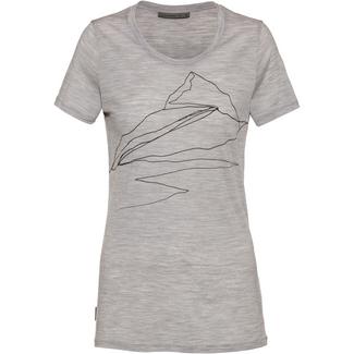 Icebreaker Merino Tech Lite Funktionsshirt Damen blizzard hthr