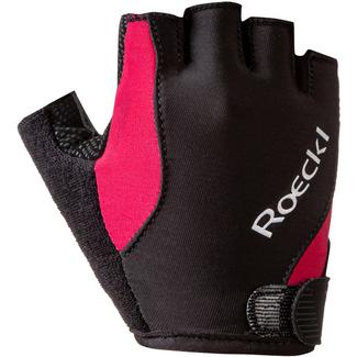 Roeckl Basel Fahrradhandschuhe Damen schwarz/himbeere