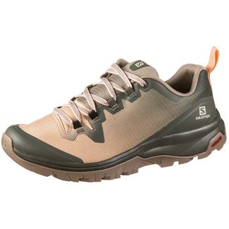 Salomon Vaya Wanderschuhe Damen vintage kaki bellini castor gray