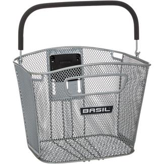 Basil Bold Front KF Fahrradkorb silber
