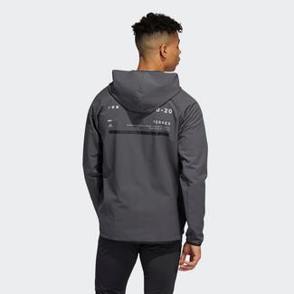 adidas TERREX Felsblock Hooded Fleecejacke Funktionsjacke Herren Grau