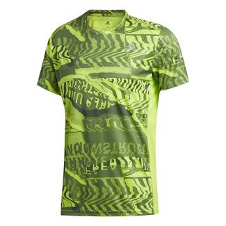 adidas Own The Run Graphic T-Shirt T-Shirt Herren Semi Solar Slime / Legacy Blue