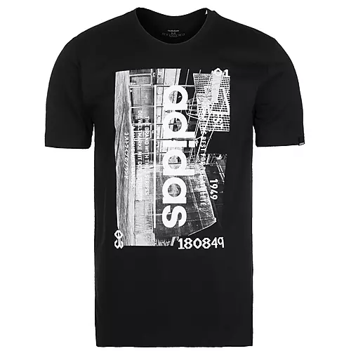 Adidas Stadion Graphic T Shirt Herren Schwarz Weiss Im Online Shop Von Sportscheck Kaufen