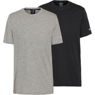 CHAMPION Shirt Doppelpack Herren oxford grey oxg melange yarn dyed-black beauty