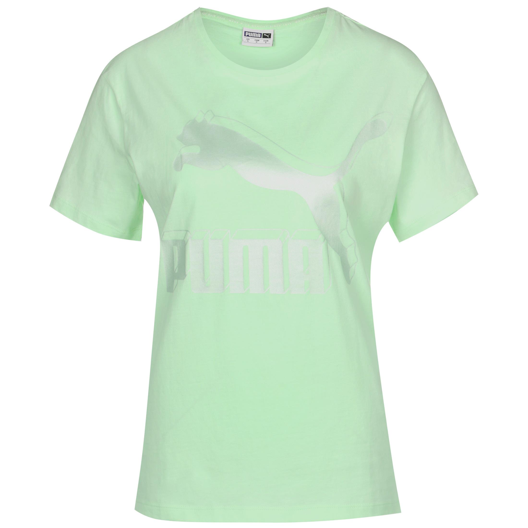 mint green puma shirt