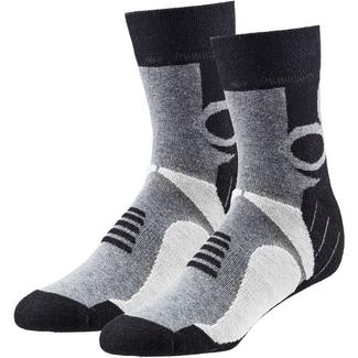 Rohner Basic Trekking quarter 2er Pack Wandersocken hellgrau