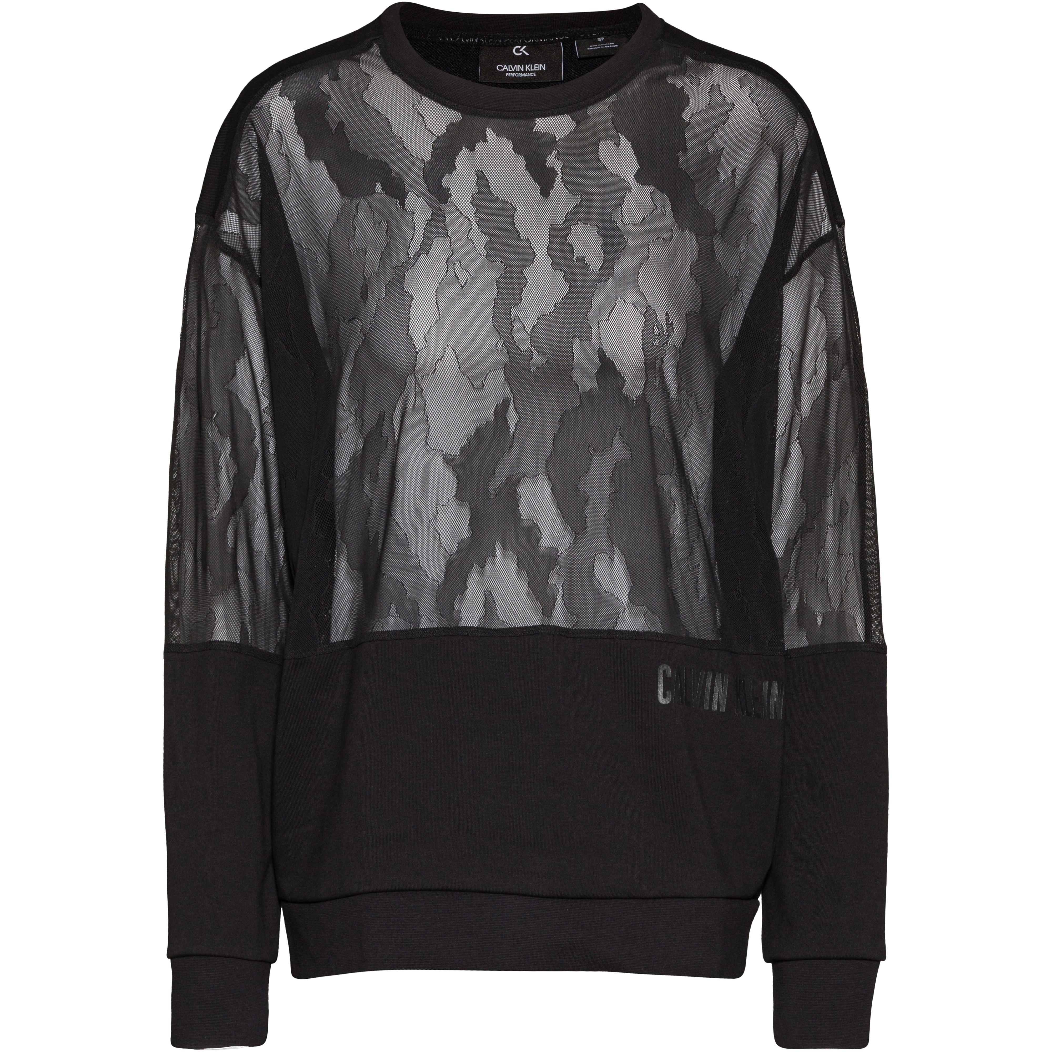 Calvin Klein Cooling X Lace Sweatshirt Damen Ck Black Im Online Shop Von Sportscheck Kaufen