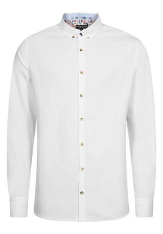 Colours & Sons Uni Hemd JOHN Langarmhemd Herren white