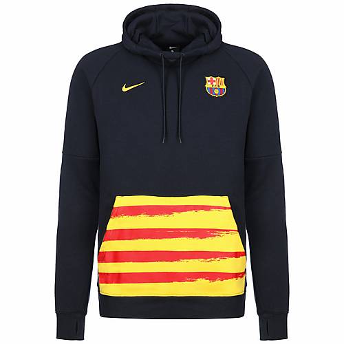 Nike FC Barcelona Senyera Hoodie Herren dunkelblau gelb im Nike FC Barcelona Hoodie