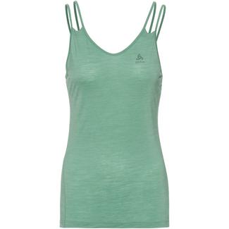 Odlo Merino Natural + Light SUW Top V-Neck Singlet Funktionstop Damen creme de menthe