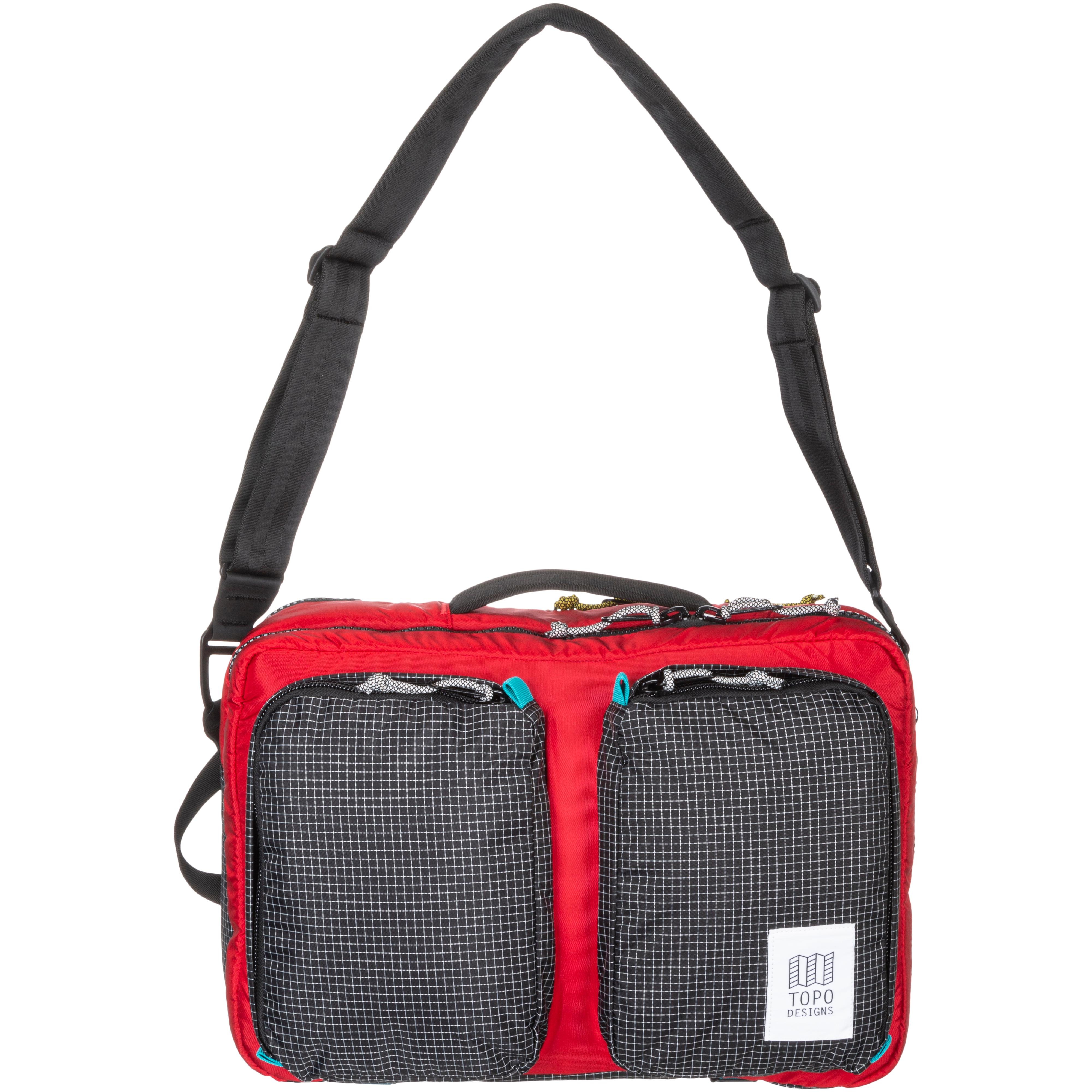 Topo Designs Global Briefcase 3 Day Laptoptasche Red black Ripstop Im 