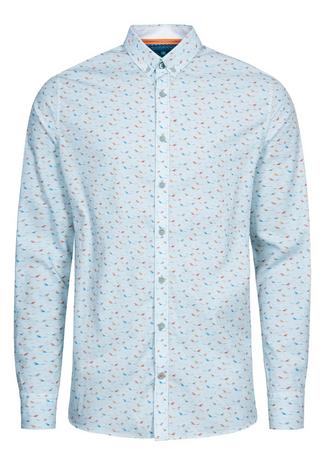 Colours & Sons Hemd Swimmstar-Print OWEN Langarmhemd Herren swimstar