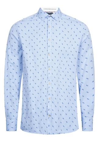 Colours & Sons Hemd Ananas-Print VINCENT Langarmhemd Herren pineapple