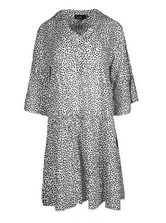 Zwillingsherz Eva Langarmkleid Damen wei&szlig;/schwarz