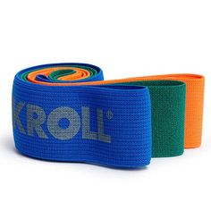 Rückansicht von BLACKROLL extra stark medium stark Gymnastikband orange-green-blue