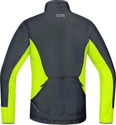 Rückansicht von GOREWEAR GORE-TEX C5 GWS Thermo Trail Fahrradjacke Herren black-neon yellow