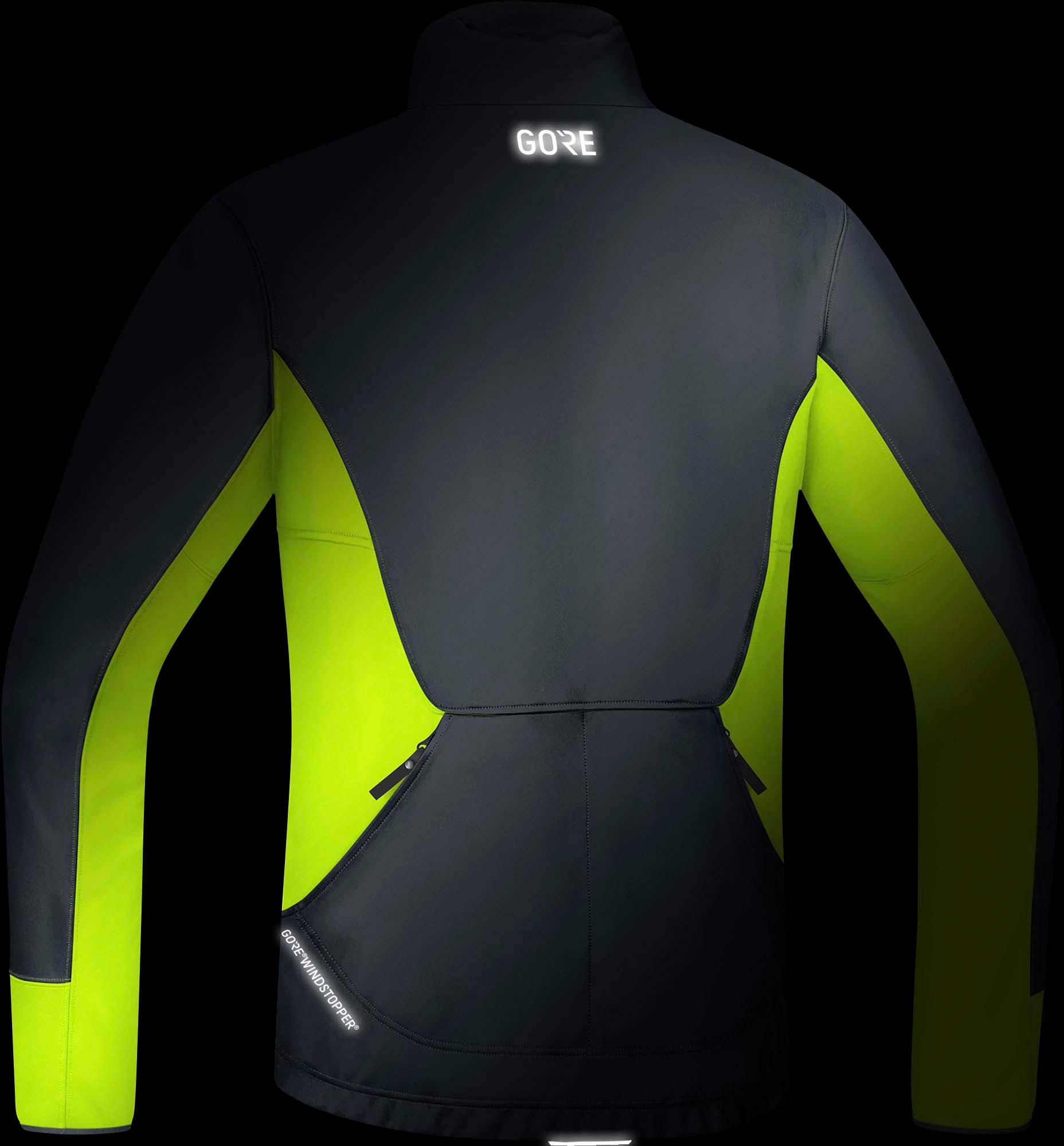 GORE Wear C5 Windstopper Wear Thermo Trail Jacket black neon yellow