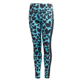 adidas AEROREADY Printed Tight Tights Kinder Bright Cyan / Noble Purple / Black