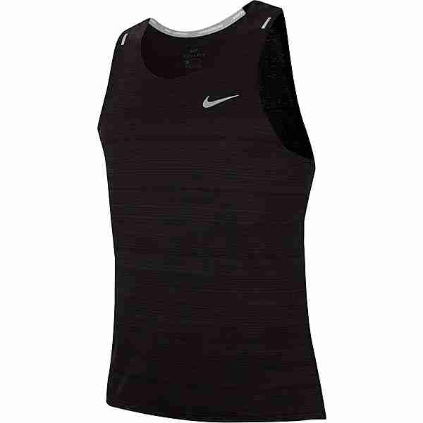 Nike Dry Fit Miler Funktionstank Herren black-reflective silv
