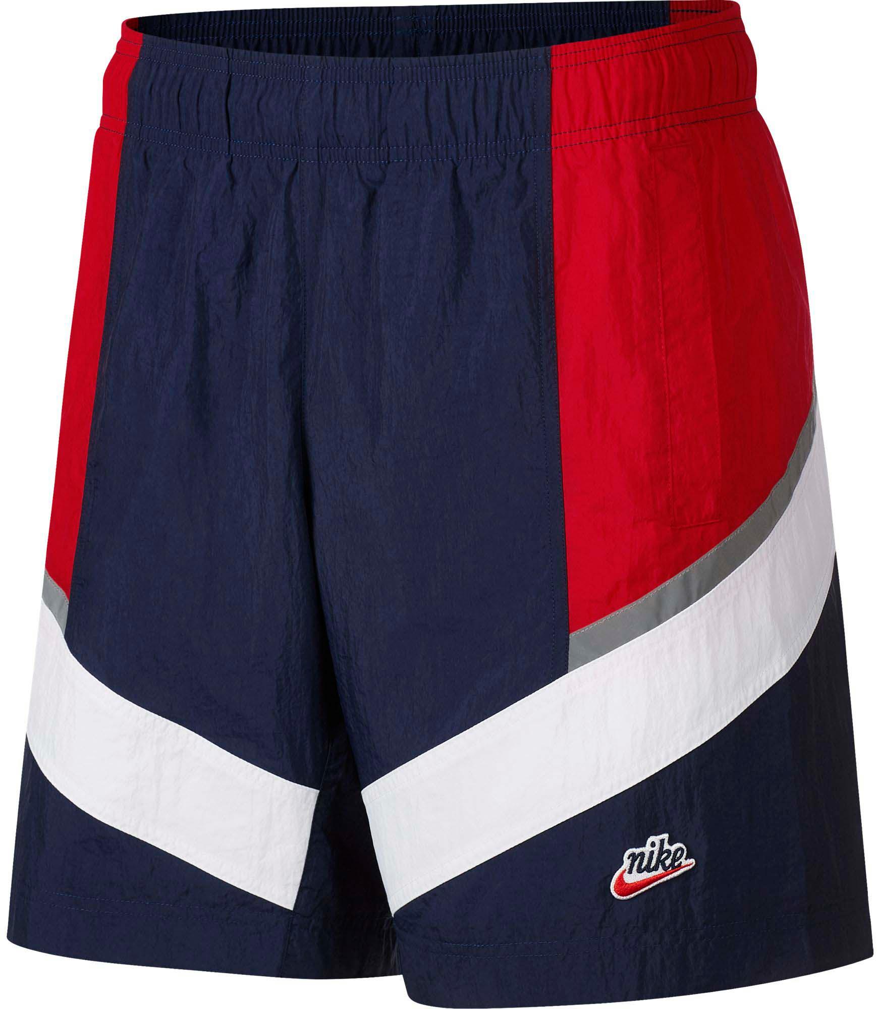nike red white and blue shorts