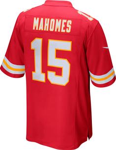 Rückansicht von Nike Kansas City Chiefs Patrick Mahomes 15 American Football Trikot Herren university red