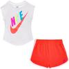 Nike FUTURA SS TEE & SHORT SET Trainingsanzug M&auml;dchen - magic ember