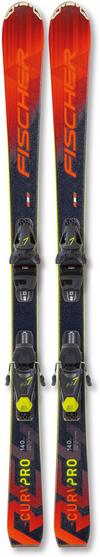 Fischer RC4 THE CURV PRO SLR  + FJ7 AC Carving Ski Kinder - schwarz-rot