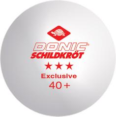 Rückansicht von Donic-Schildkröt Exclusive 3* 40+ 6er Tischtennisball weiß-orange