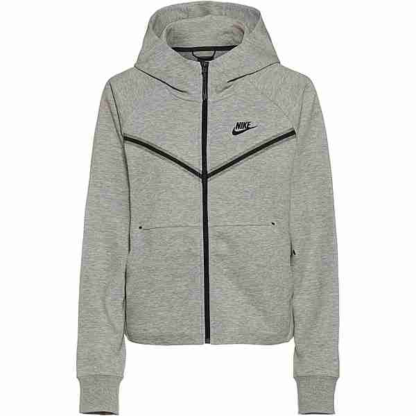 Nike Tech Fleece Sweatjacke Damen dk grey heather-black
