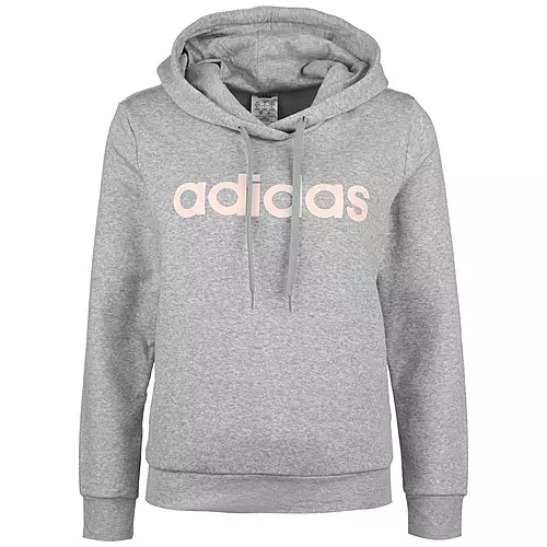 Adidas Essentials Linear Hoodie Damen Grau Rosa Im Online Shop Von Sportscheck Kaufen