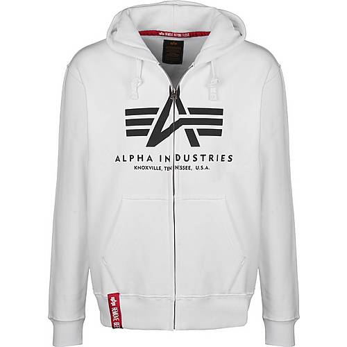 Alpha Industries Basic Zip Hoodie Herren weiß im Online Shop Alpha Industries Hoodie Herren white im Online Shop von