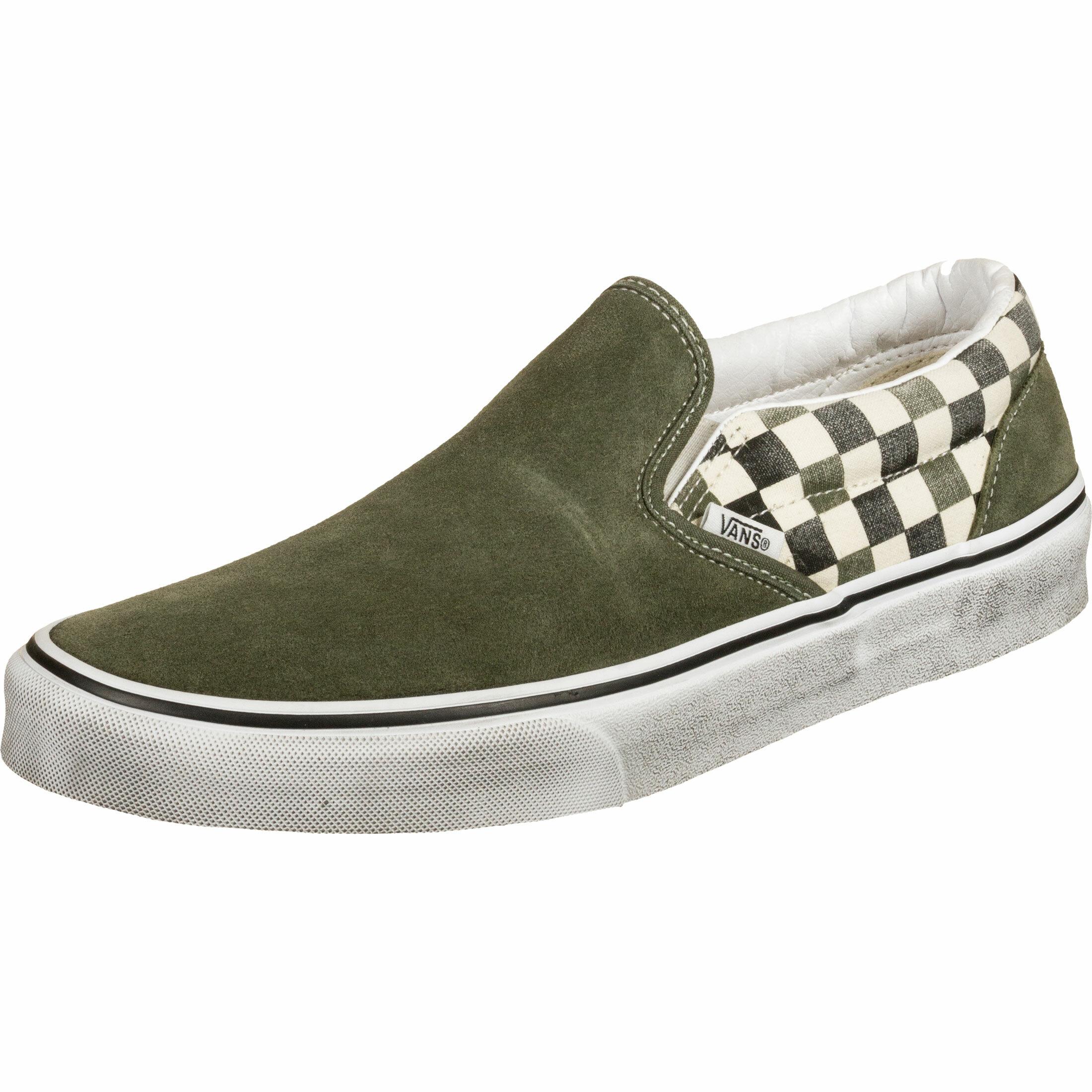 Vans Slip On Slipper Oliv Kariert Im Online Shop Von Sportscheck Kaufen