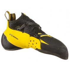 Rückansicht von La Sportiva Solution Comp Kletterschuhe Herren black-yellow
