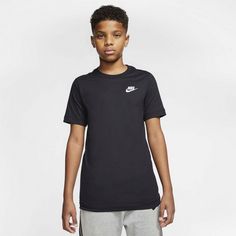 Rückansicht von Nike NSW FUTURA T-Shirt Kinder black-white