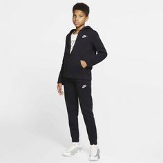 Rückansicht von Nike NSW CORE Trainingsanzug Kinder black-black-black-white