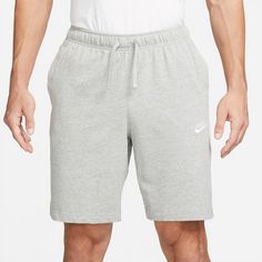 Rückansicht von Nike NSW Club Shorts Herren dk grey heather-white
