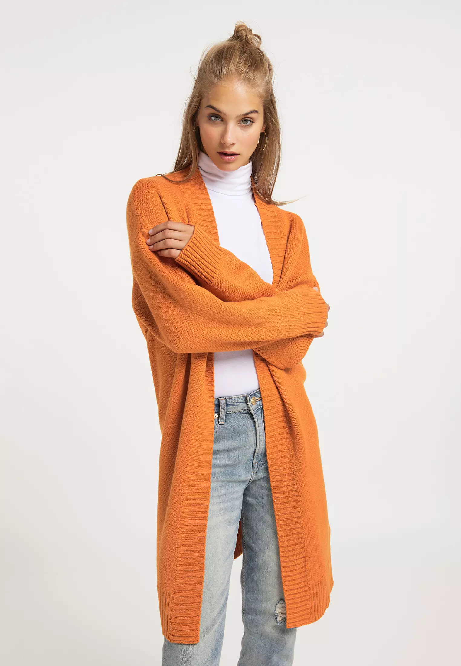 Mymo Strickjacke Damen Orange Im Online Shop Von Sportscheck Kaufen