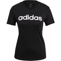 adidas LOUNGEWEAR Essentials Slim Logo T-Shirt Damen black-white