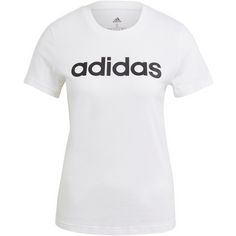 adidas LOUNGEWEAR Essentials Slim Logo T-Shirt Damen white-black