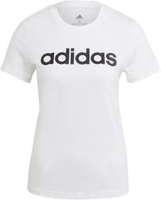 adidas LOUNGEWEAR Essentials Slim Logo T-Shirt Damen white-black