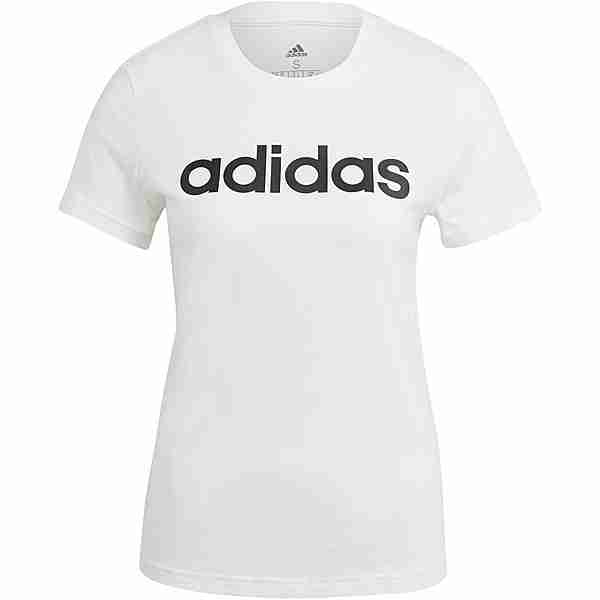 adidas LOUNGEWEAR Essentials Slim Logo T-Shirt Damen white-black