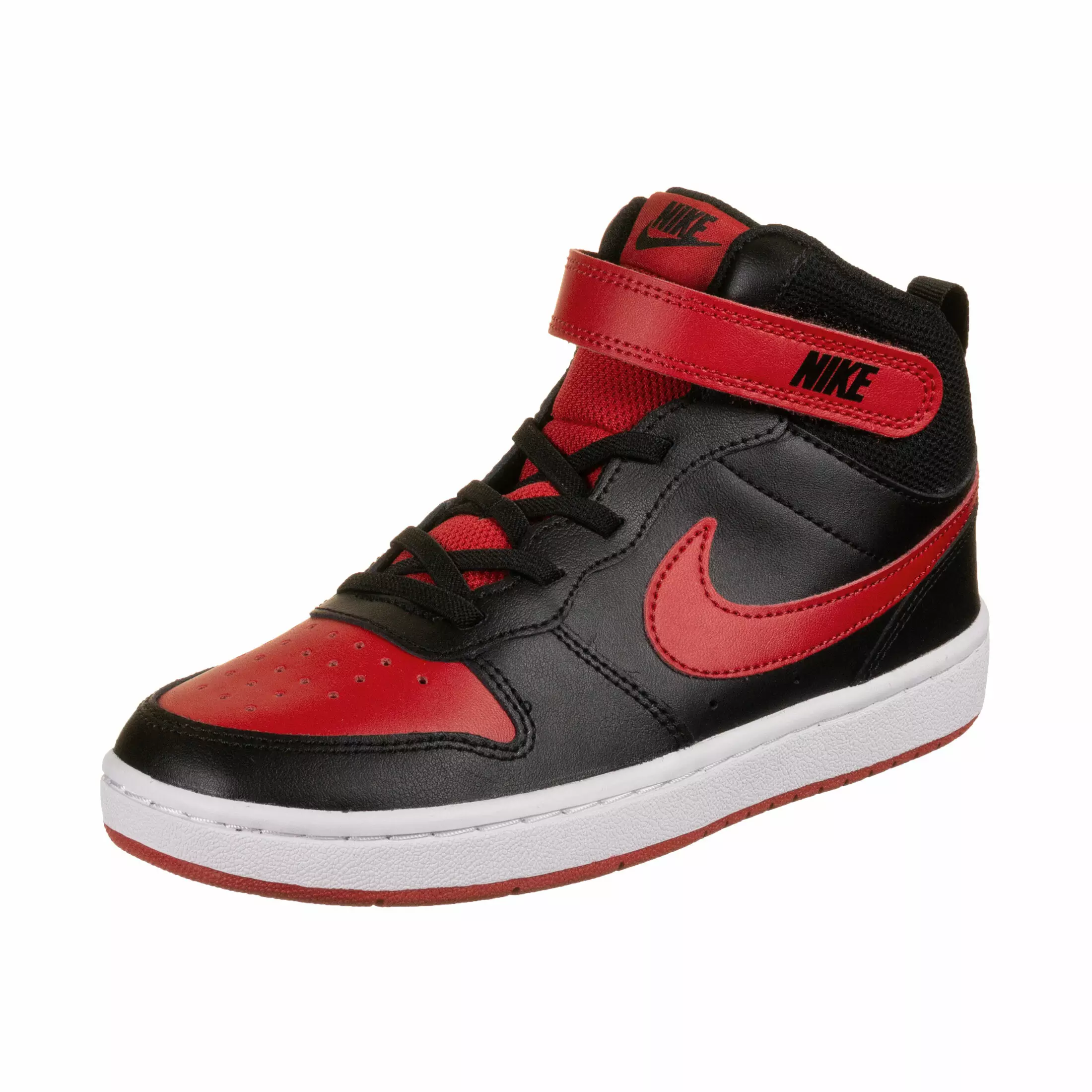 Nike Court Borough Mid Sneaker Jungen Schwarz Rot Im Online Shop Von Sportscheck Kaufen