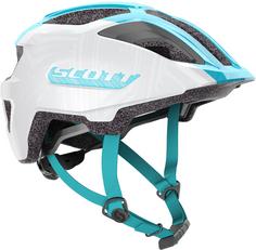 Rückansicht von SCOTT Spunto Junior (CE) Fahrradhelm Kinder pearlwhite-breezeblue